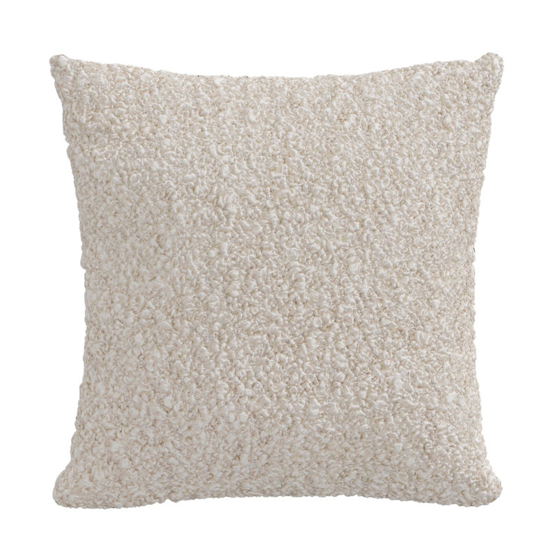 Crafted by Cloth & Company Decorative Pillow in Pattern, Plush Boucle Ivory, Polyester