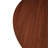 47.25 Inch Retro Brushed Texture Round Dining Table, Walnut Wood MDF Top Bronze Metal Frame For 4-6 People