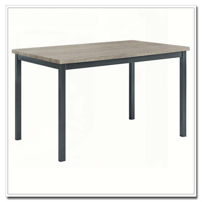 Table de salle à manger rectangulaire grise et noire