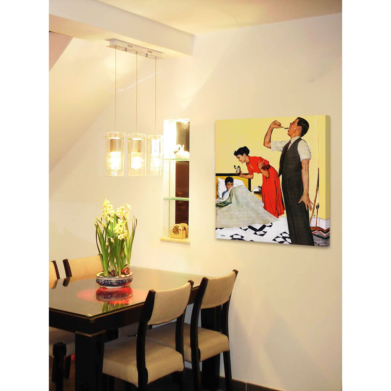 24" x 24" Midcentury Canvas Print with Sustainable Wood Frame