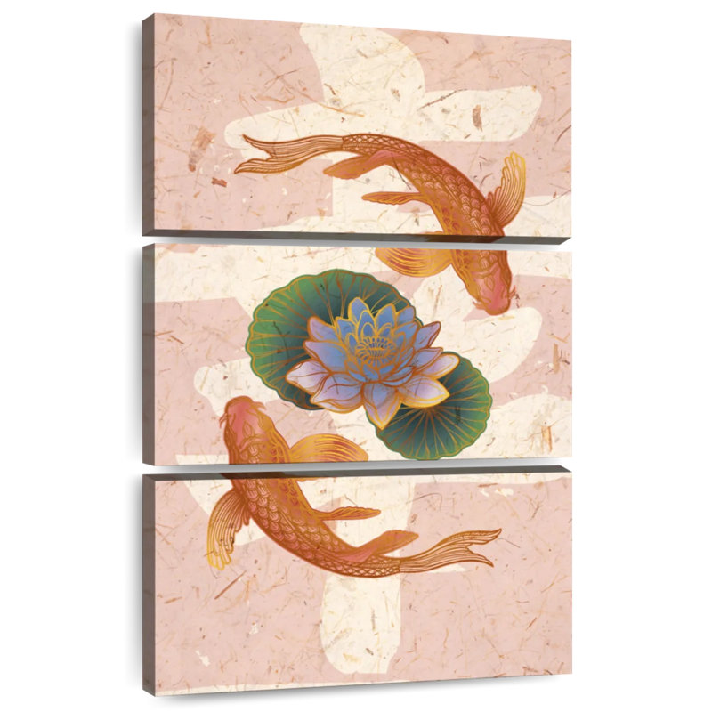 Poissons de lotus Brampt, H 32 po x l 20 po