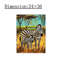 Art mural 24 po x 36 po Zebra Family