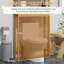 Armoire de rangement au-dessus de la toilette Natural - Organisateur de salle de bain avec tablette réglable et ouvert