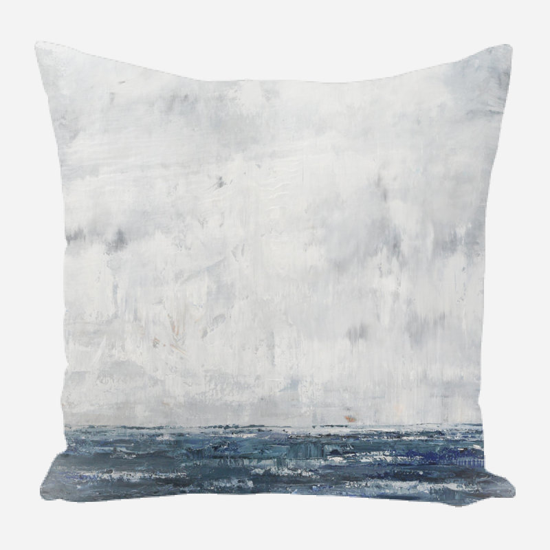 Linen Pillow Cover & Insert, 13" x 13", Square, Navy