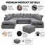 5 Seater Corduroy Corner Sectional-1792938309