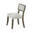 Asten 5Pc Dining Set, Rectangular Table, 4 Boucle Chairs, Walnut Brown-119906960