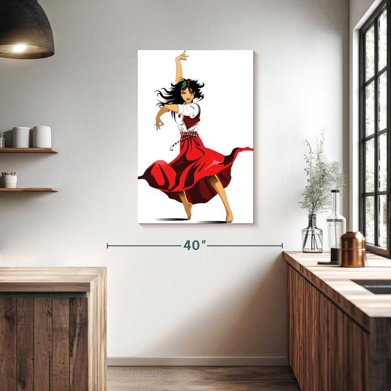 Flamenco Enn Gypsy Girl, H 39 po x l 26 po