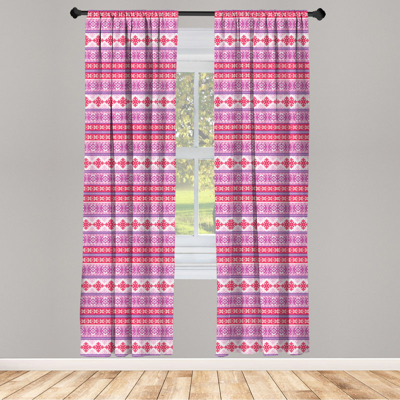 Paire de rideaux semi-transparents avec passe-tringle Car, 28 po x 63 po