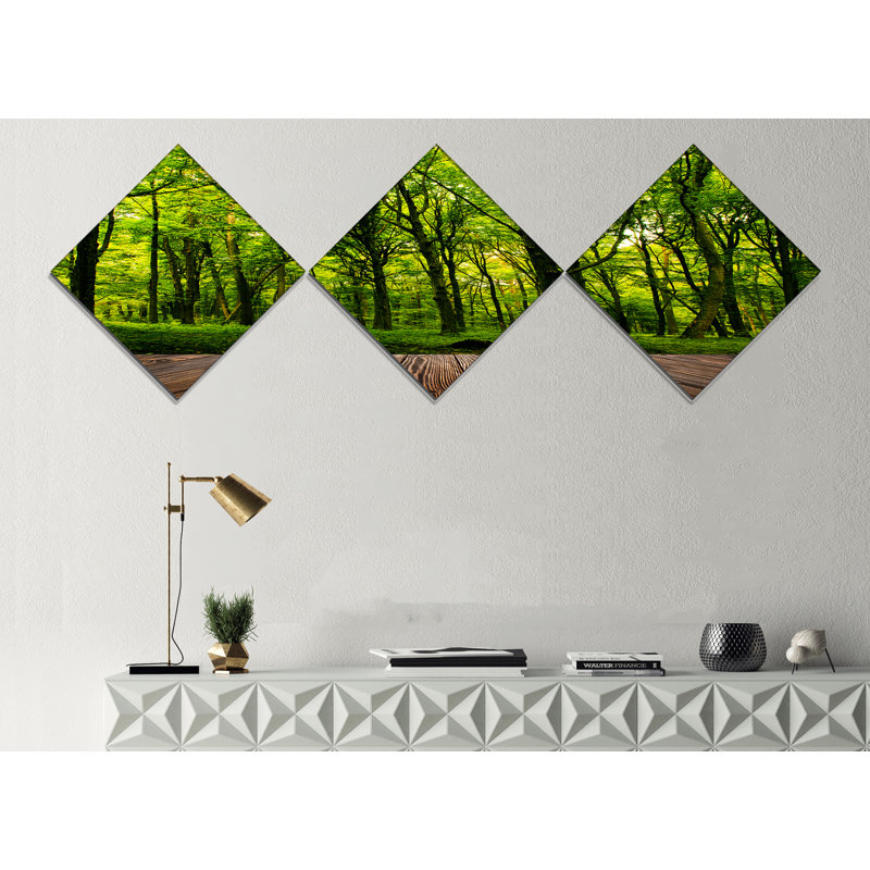 «Green Forest with Dense Woods», reproduction de photo à multiples images sur toile
