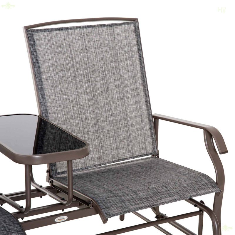 Outdoor Glider Bench With Centre Table