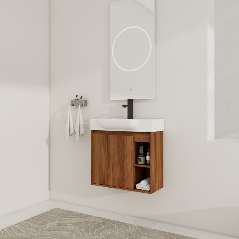 24'' Single Bathroom Vanity with Ceramic Top