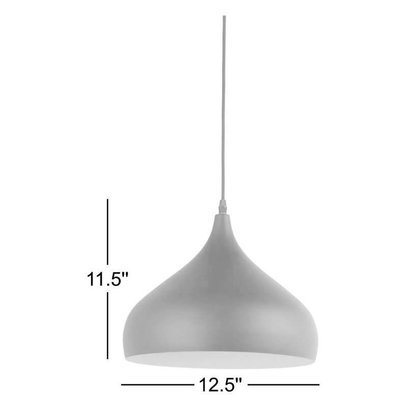 Luminaire suspendu en forme de goutte à 1 lumière Brantner, Noir