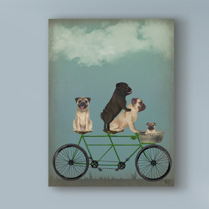 « carlin tandem », reproduction d’impression sur toile tendue, H 19 po x l 14 po x P 2 po