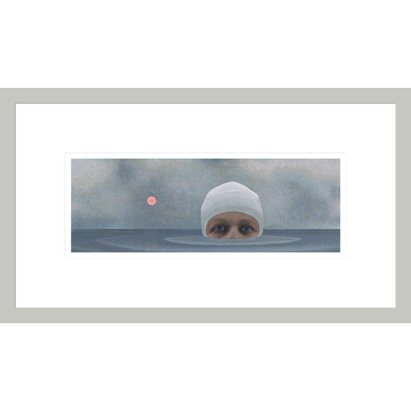 «Swimmer and Sun» par Alex Colville - impression giclée encadrée, H 9,58 po x l 16,75 po