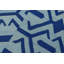 Tapis géométrique bleu / bleu marine en laine noué à la main 4 pi 4 po x 6 pi 5 po Alannah