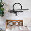 Élégant accessoire mural décoratif en métal, noir, 27,6 po x 16,1 po | Fabrication 100% métal, épaisseur: 0,05 pouce | Parfait pour la décoration intérieure, l'esthétique moderne, le design durable et accrocheur