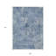 Tapis intérieur / extérieur géométrique lavable 9 pi x 12 pi bleu marine et ivoire