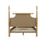 Grand lit avec tête de lit et finition naturelle l 63,5 po x l 87 po x H 68 po