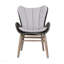 Chaise de patio d'extérieur en bois d'eucalyptus clair et corde gris anthracite