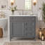 Meuble-lavabo moderne de 91 cm (36 po) avec lavabo supérieur, grand espace de rangement et design élégant pour une utilisation efficace de l'espace.-1993130109