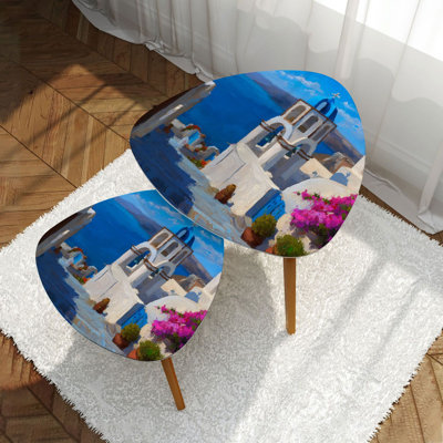 Ensemble de 2 tables basses gigognes Triangle