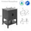 Ensemble de meuble-lavabo simple 24 po avec lavabo vasque, robinet et drain Sharee, assemblage requis-709595651