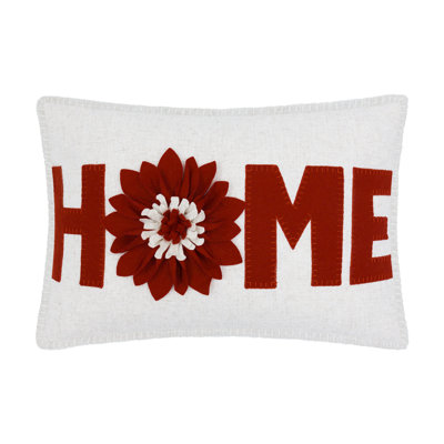 Housse de coussin décoratif fait à la main à motif floral 3D