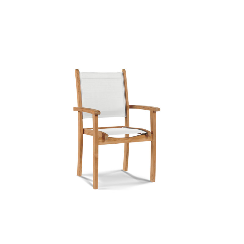 Stacking Solid Wood Dining Chair, White