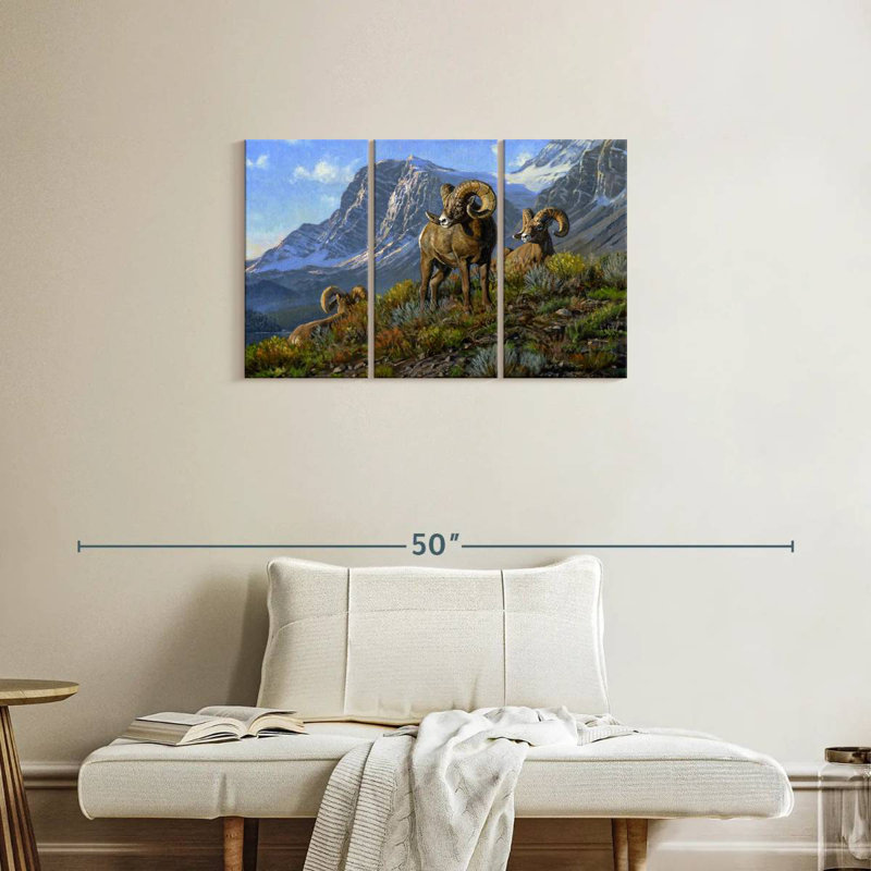 Rams, 20" H x 33" W