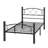 Krishara Hercules Twin Size Solid Wood Posts with Metal Bed Frame-1074754560