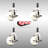 Nylon Swivel Expanding Stem Caster Set Brake