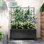 Outsunny Raised Bed for Garden with Trellis Planter 90 x 40 x 120 cm Black