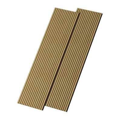 2PC x 106" x 20.5" Home Decor 3D Acoustic Wood Slat Wall Panels, Decorative Soundproof  Panels for  Ceiling and Wall