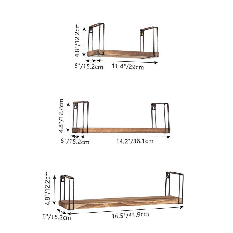 Birrell 3 Piece Bracket Shelf