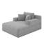 Méridienne surdimensionnée en mousse 48,8 po, canapé-lit rembourré en velours côtelé moelleux avec 3 coussins décoratifs et accoudoirs larges-1240891301