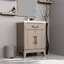 Ensemble de meuble-lavabo en chêne gris avec comptoir en acrylique l 24 po x P 18 po Miroir 24 dessus, inclus