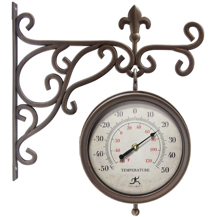 8'' Wireless Outdoor Clock Thermometer
