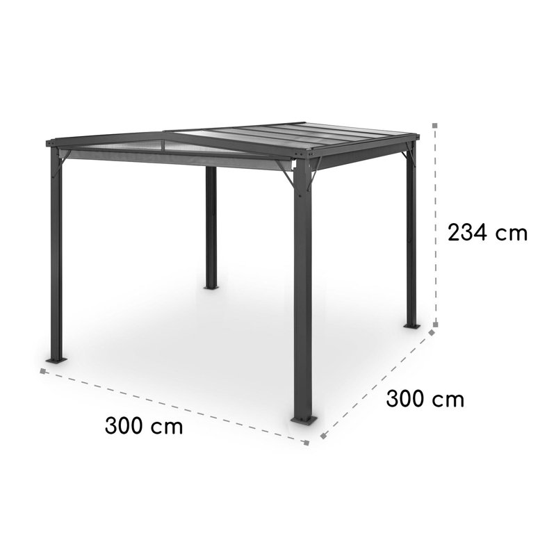 Pantheon Cortina Sky 2.34m x 3m x 3m Aluminum Pergola
