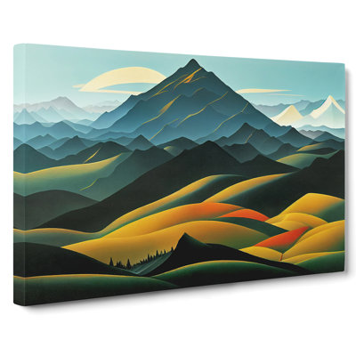 Quirky Mountain Landscape - Wrapped Canvas