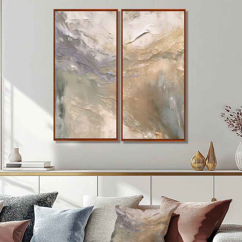 Sensibilité sereine dans des tons rétro doux II - art mural moderne, H 20 po x l 24 po, Brun