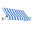 Bright Blue/White Stripe