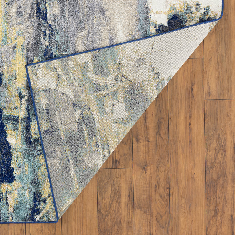 Bellicent  Abstract Indoor Rug, Rectangle 5' x 7'