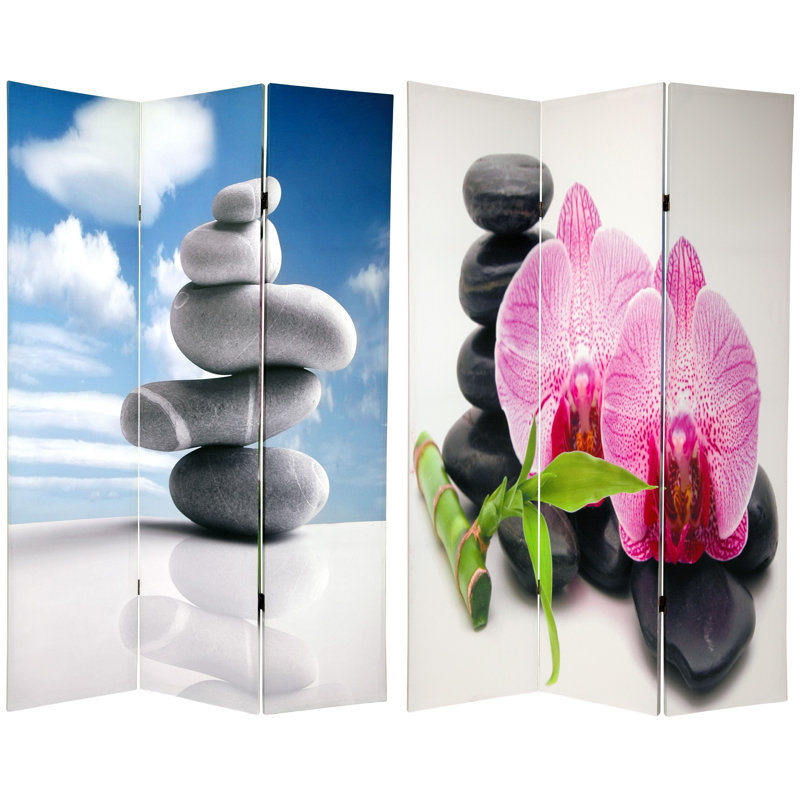 Paravent zen de 6 pieds de hauteur, Orchidée