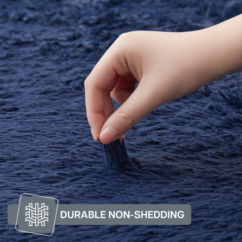 2X3 Ultra Soft Shag Rug – High-Pile Texture, Machine-Washable, Non-Slip Backing