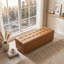 Élégant banc de rangement capitonné avec couvercle rabattable - siège polyvalent et repose-pieds de rangement caché pour chaque pièce-131639829