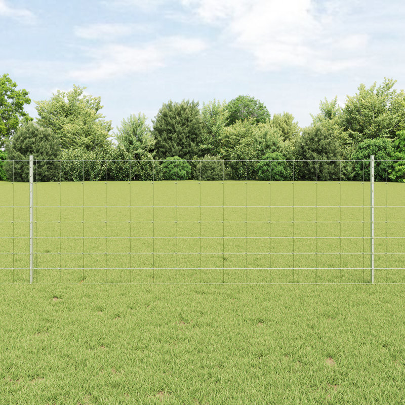 vidaXL Fence with Post Segment Outdoor Barrier Garden Terrace Divider Boundary, 80cm H x 2500cm W