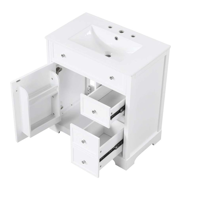 Meuble-lavabo simple avec comptoir Sharitha 30