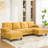 103.5"W 4-Piece Upholstered Sectional-165286402