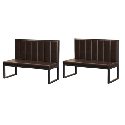 Banc rembourré en similicuir Modern