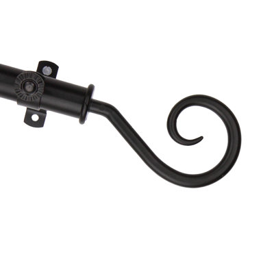 Adjustable 28" to 48" 0.81" Bay Window Single Curtain Rod